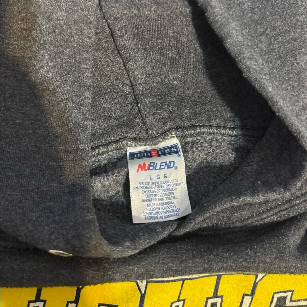 University of Michigan Wolverines Collegiate Logo Grey Hoodie Sweatshirt Large